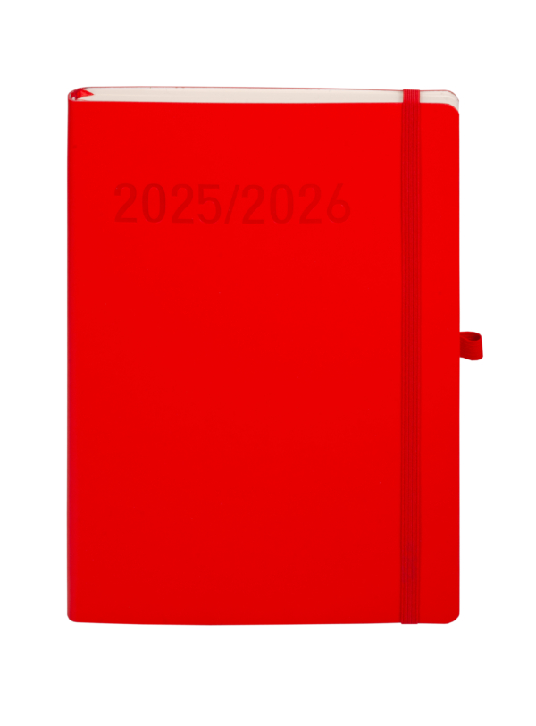 Kalendarz 18 miesięczny B5 TDW czerwony 2025/2026 - obrazek 2