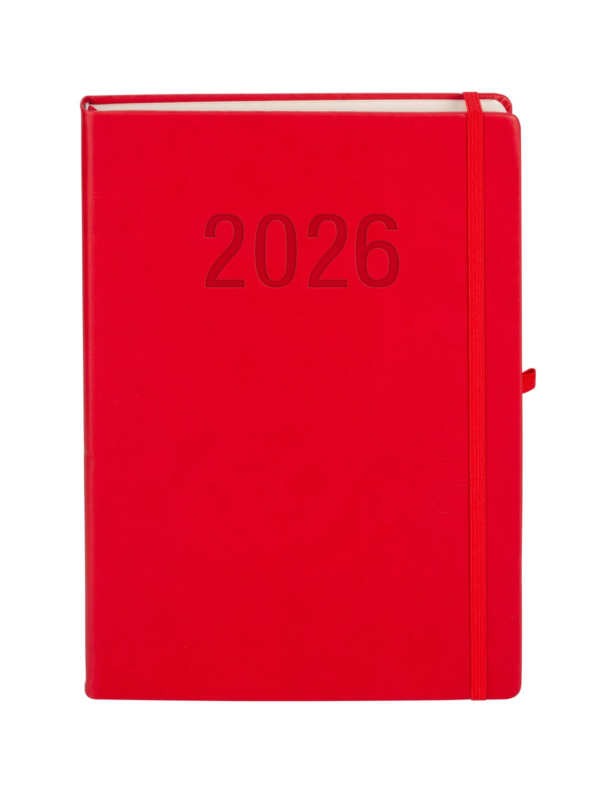 Kalendarz 2026 Memofix A4 DNS czerwony - obrazek 2