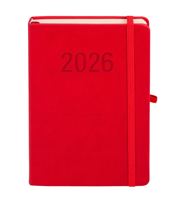 Kalendarz 2026 Memofix A5 DNS czerwony - obrazek 2