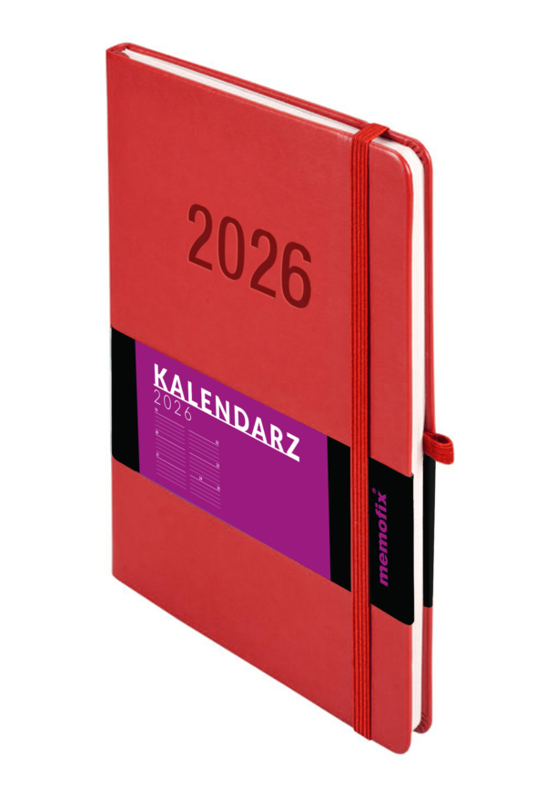Kalendarz 2026 Memofix B5 TDW czerwony