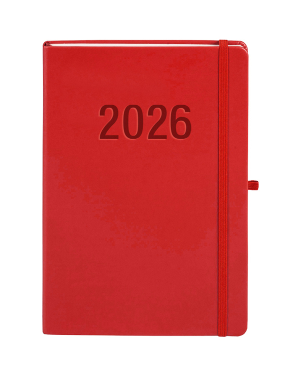 Kalendarz 2026 Memofix B5 TDW czerwony - obrazek 2
