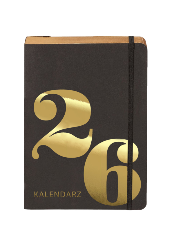 Kalendarz 2026 Kraft A5 DNS złoty - obrazek 2